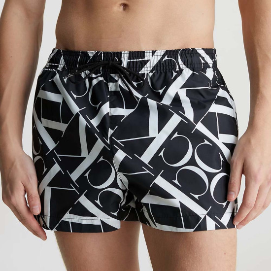 Calvin Klein Ανδρικό μαγιό Short Drawstring Swim Shorts - Ck Monogram